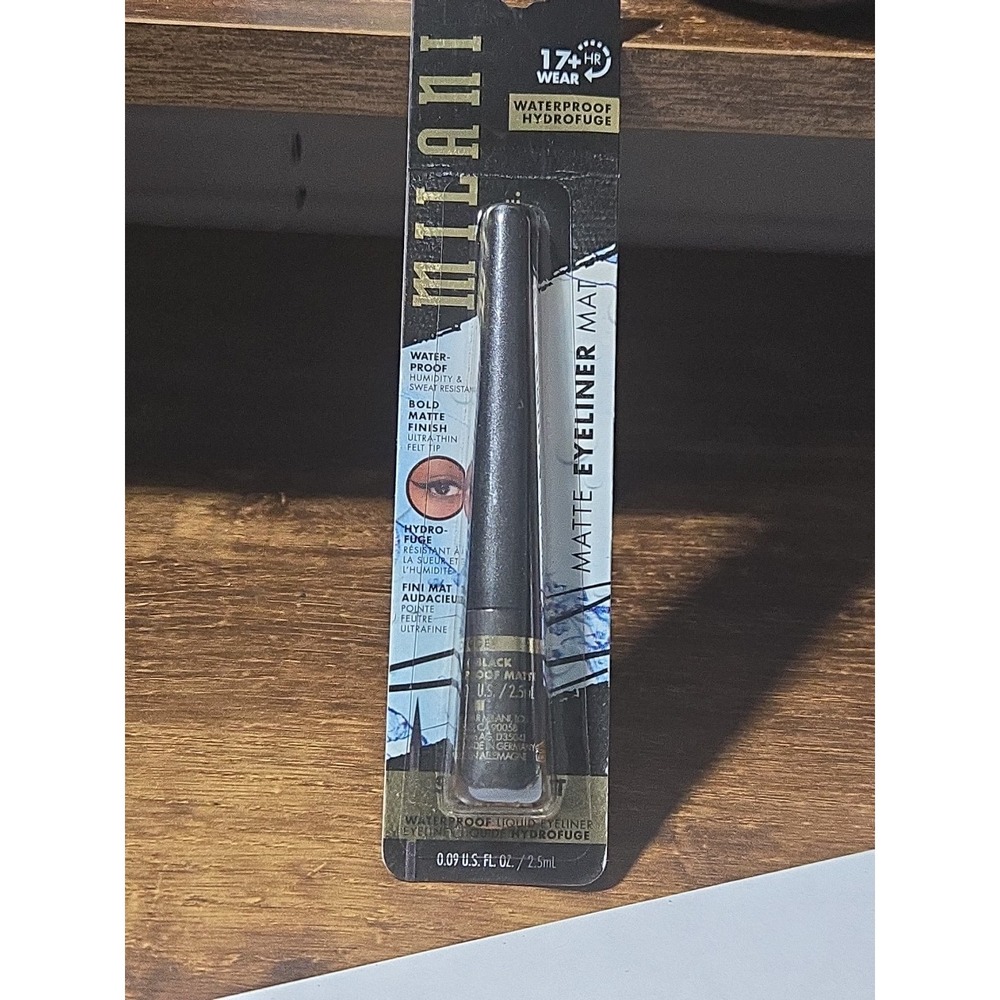 Milani Waterproof Matte Eyeliner 150 Black Waterproof‎ New In Box .5 Fl Oz